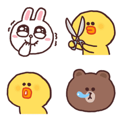 [LINE絵文字] BROWN ＆ FRIENDS Animated Emoji(lively)の画像