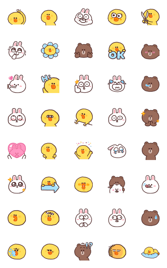 [LINE絵文字]BROWN ＆ FRIENDS Animated Emoji(lively)の画像一覧