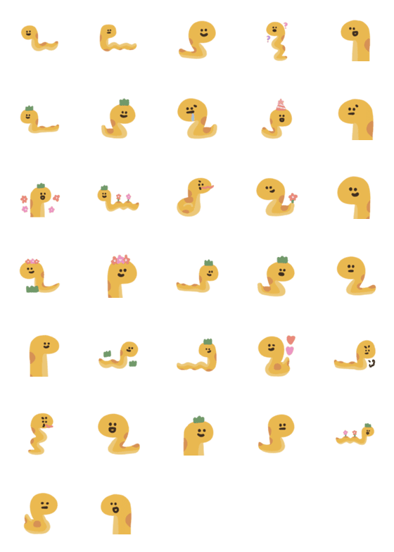 [LINE絵文字]12 zodiac snake babyの画像一覧