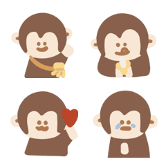 [LINE絵文字] 12 zodiac signs, monkey babyの画像