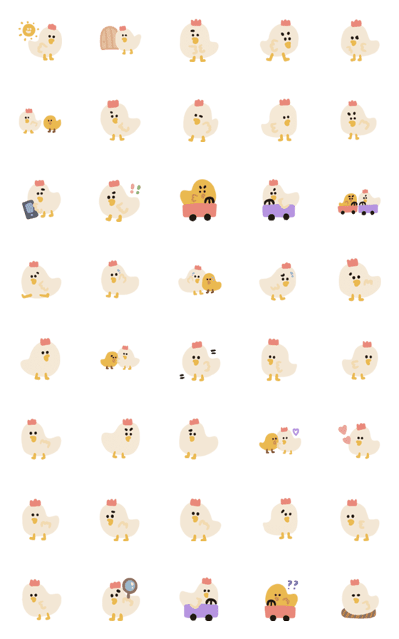 [LINE絵文字]12 zodiac chicken babyの画像一覧