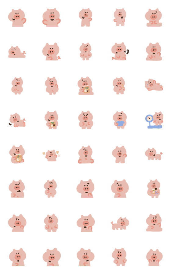 [LINE絵文字]The 12 zodiac pigの画像一覧