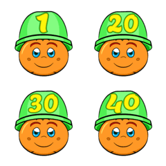 [LINE絵文字] Toruppan the Orange - Numbers 1 Thru 40！の画像