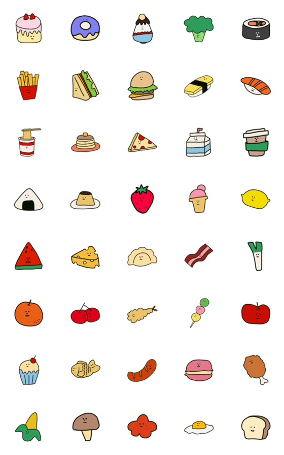 [LINE絵文字]fff (food friend forever)の画像一覧