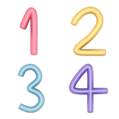 [LINE絵文字] Cutie pastel numberの画像