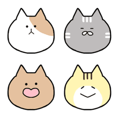 [LINE絵文字] シンプルすぎるゆるゆるねこの画像