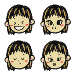 [LINE絵文字] ボブヘアー女子の画像