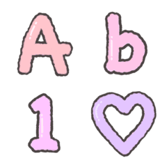 [LINE絵文字] Pastel pink Alphabetsの画像