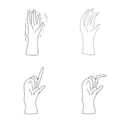 [LINE絵文字] gesture emoji gesture emoji with mの画像