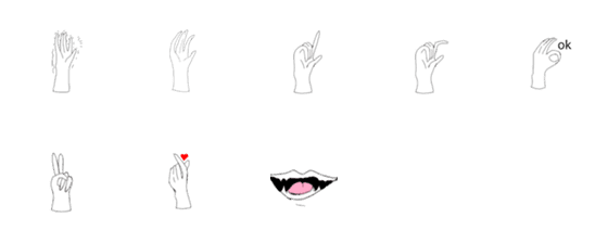 [LINE絵文字]gesture emoji gesture emoji with mの画像一覧