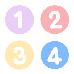 [LINE絵文字] Number pastel1の画像