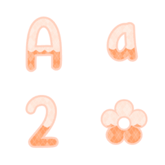 [LINE絵文字] Vanila ice alphabet ABC 123 Emojiの画像