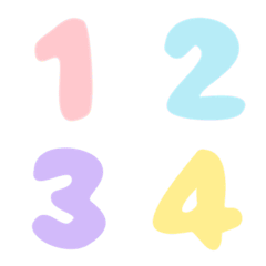 [LINE絵文字] sweet pastel number emojiの画像