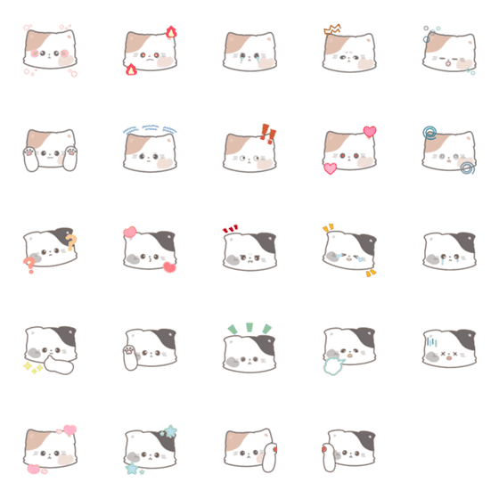 [LINE絵文字]双子のかわいい猫の画像一覧