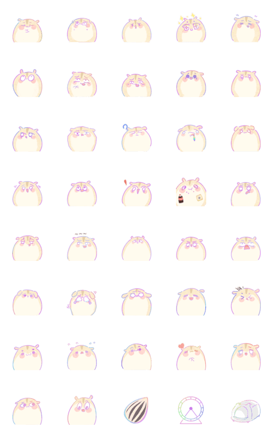 [LINE絵文字]mochi_hamster_ver01の画像一覧