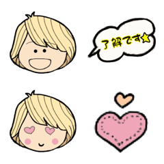 [LINE絵文字] ☆ショートボブ女子の日常☆の画像