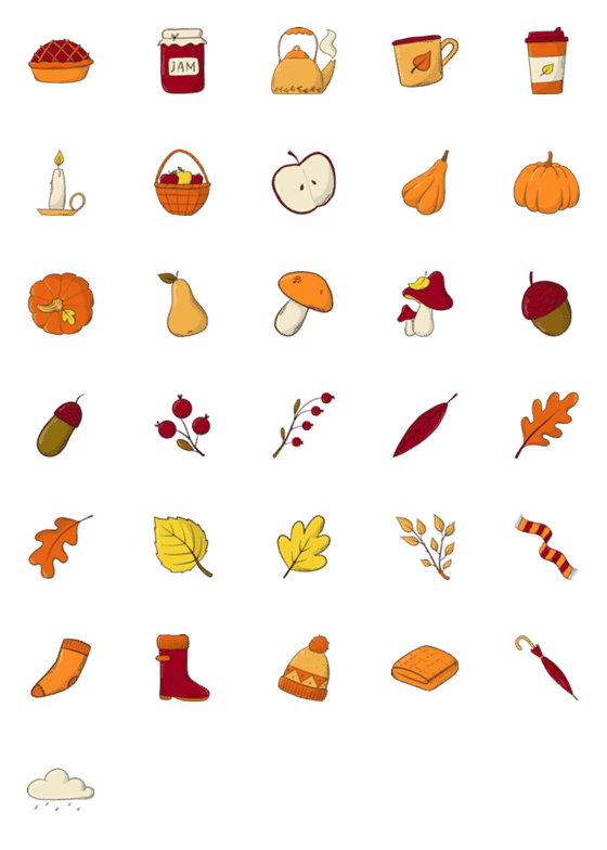 [LINE絵文字]Autumn delightsの画像一覧