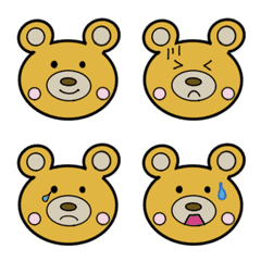 [LINE絵文字] bear faceの画像