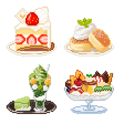 [LINE絵文字] 甘い物 ドット絵の画像