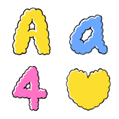 [LINE絵文字] Little cute alphabet a-zの画像