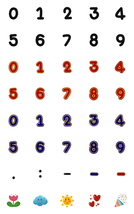 [LINE絵文字]number 19の画像一覧