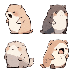 [LINE絵文字] animal stickers-cute hamsterの画像