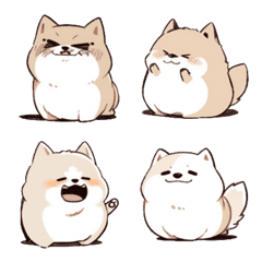 [LINE絵文字] animal stickers-Fat Shiba Inuの画像