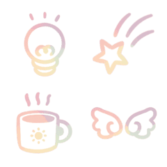 [LINE絵文字] Cute Pastel Emoji V.1の画像