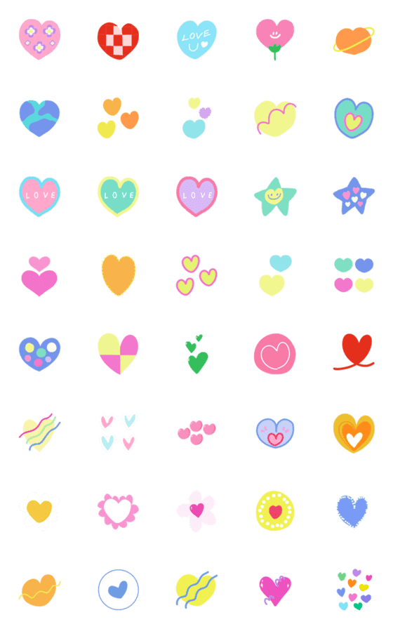 [LINE絵文字]Colorful emoji: 14の画像一覧