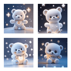 [LINE絵文字] cute star bearの画像