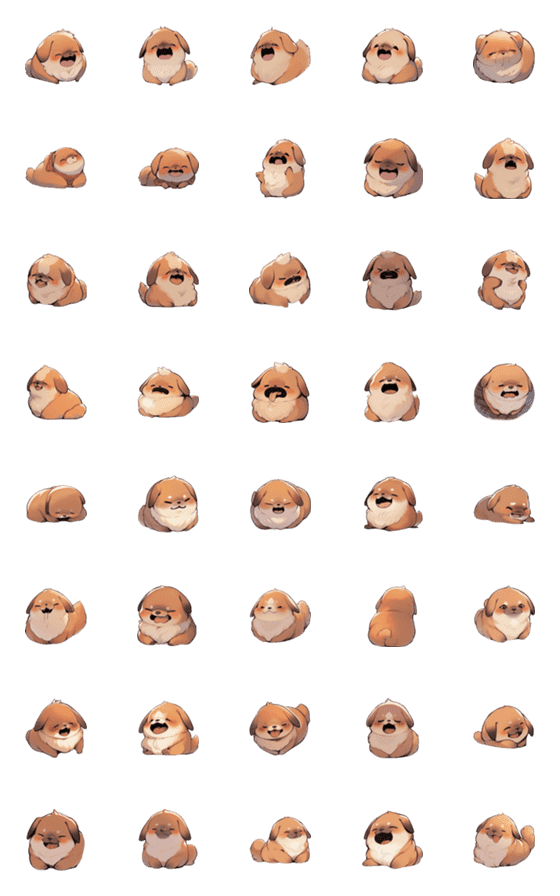 [LINE絵文字]animal stickers-fun dogの画像一覧