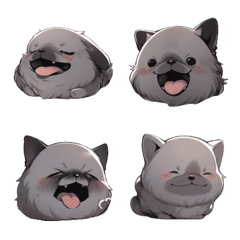 [LINE絵文字] animal stickers-happy goの画像