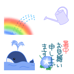 [LINE絵文字] ▶気持ち涼しげ夏絵文字の画像