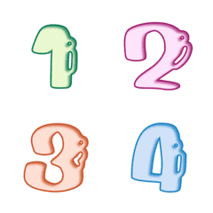 [LINE絵文字] numbers emoji pastel 3の画像