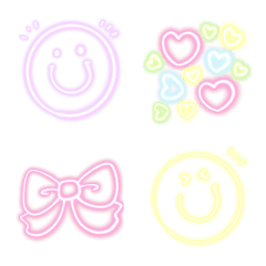 [LINE絵文字] Daily useful kawaii emoji NEONの画像