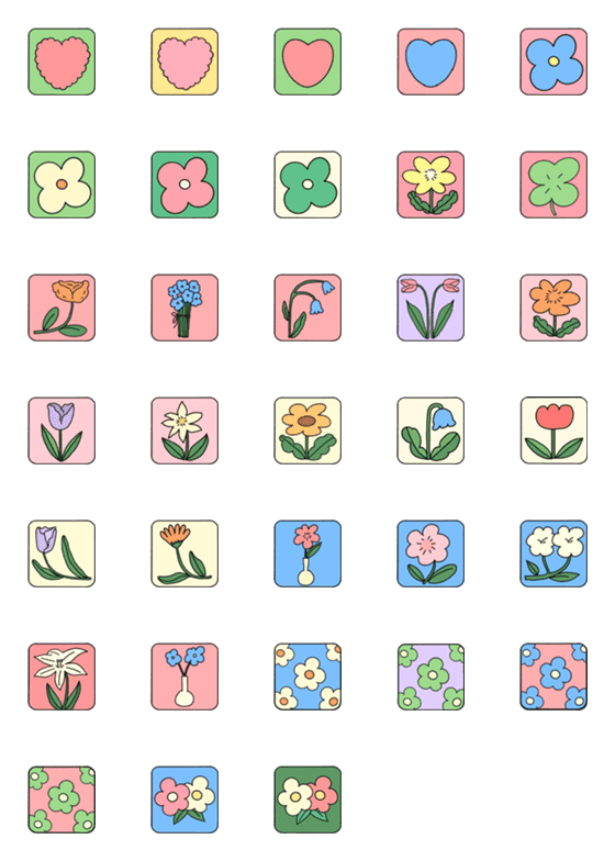 [LINE絵文字]flower boxの画像一覧