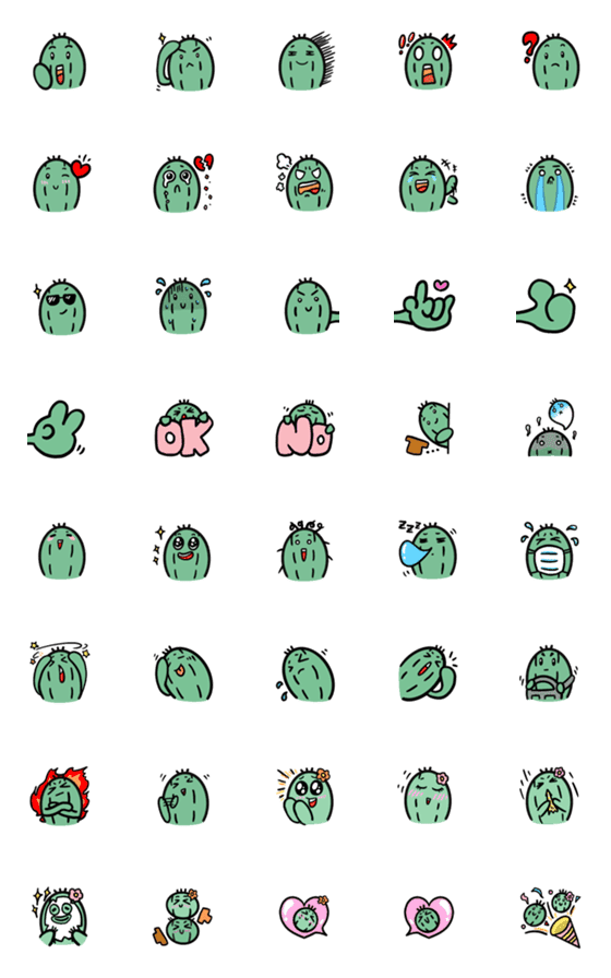 [LINE絵文字]Cactus-ShuShuShuの画像一覧