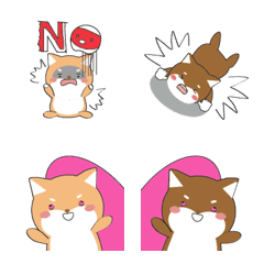 [LINE絵文字] Shiba Inu various status stickersの画像