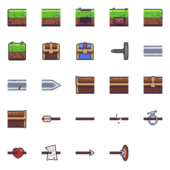 [LINE絵文字]RPG Pixel Stuffs (v1)の画像一覧