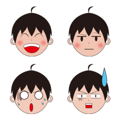 [LINE絵文字] big head boyの画像