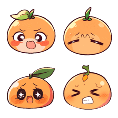 [LINE絵文字] Fruit Stickers - Orangeの画像