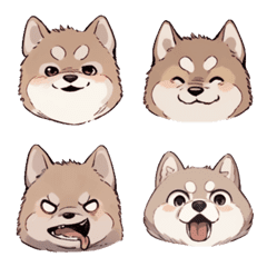 [LINE絵文字] animal stickers-dog face2の画像