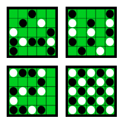 [LINE絵文字] オセロで表現するアルファベットと数字の画像
