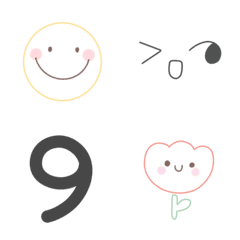 [LINE絵文字] cute emotions and numbersの画像