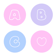 [LINE絵文字] Colorful emoji: 15 ABCの画像