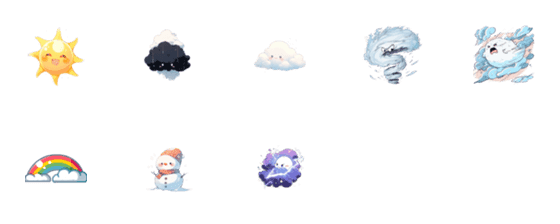 [LINE絵文字]Weather Buddyの画像一覧