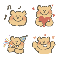 [LINE絵文字] Fluffy bear friend 2の画像