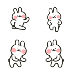 [LINE絵文字] Hello Rabbits！！！ Be ICON#04の画像