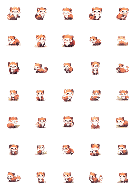 [LINE絵文字]Rambunctious Red Pandasの画像一覧