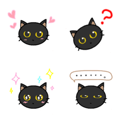 [LINE絵文字] Sora, a black catの画像